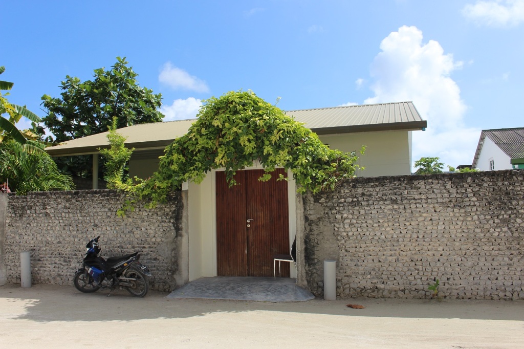 A more modern entrance to a local home