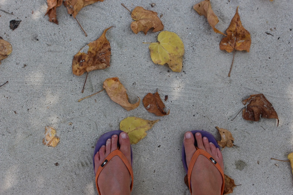 flip flops in autumn how odd