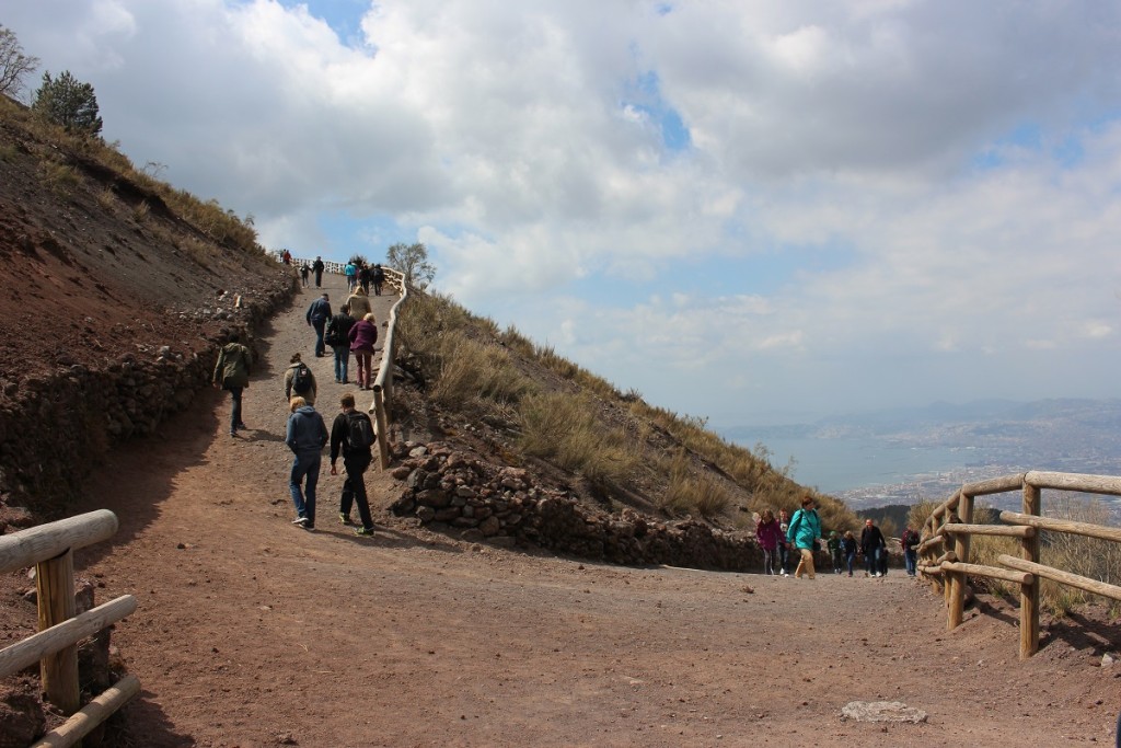 hiking up